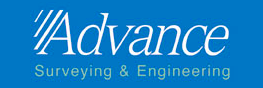 Logo representing the Advance Surveying & Engineering Co. Logo brand